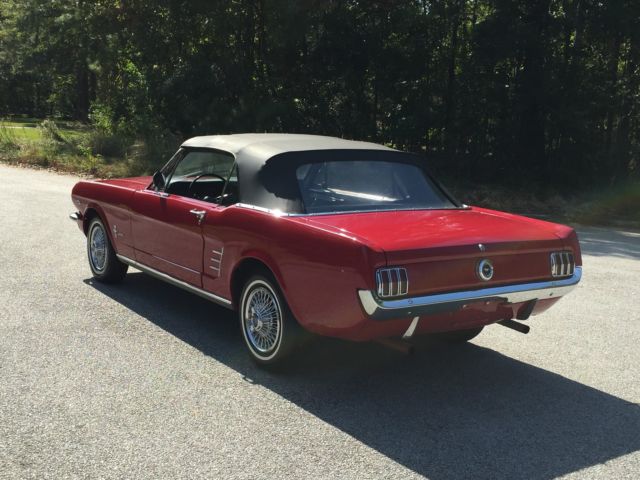 1966 Red Ford Mustang Convertible