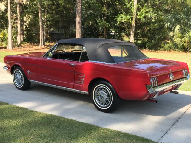 1966 Red Ford Mustang Convertible