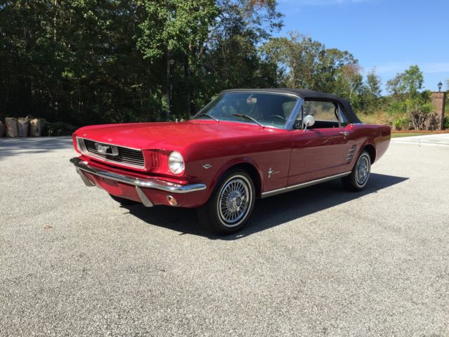 1966 Red Ford Mustang Convertible