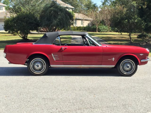 1966 Red Ford Mustang Convertible