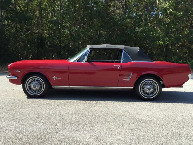 1966 Red Ford Mustang Convertible