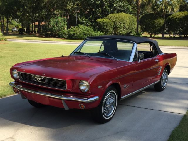 1966 Red Ford Mustang Convertible