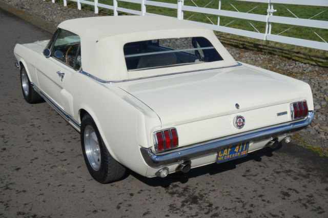 1966 White Ford Mustang Convertible