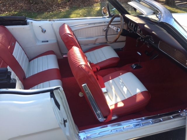 1966 whimbledon white Ford Mustang Convertible
