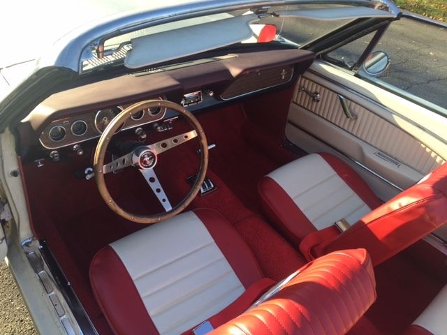 1966 whimbledon white Ford Mustang Convertible