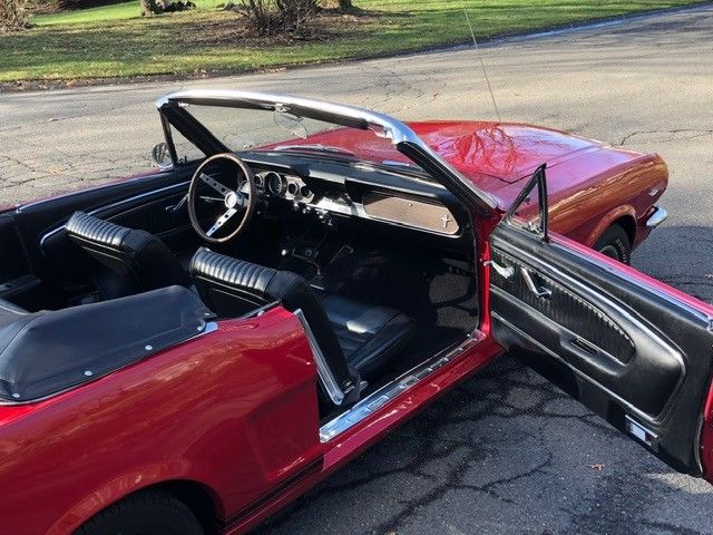 1966 poppy red Ford Mustang Convertible