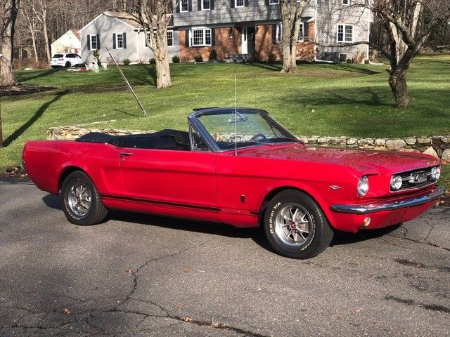 1966 poppy red Ford Mustang Convertible