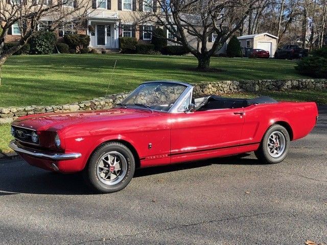 1966 poppy red Ford Mustang Convertible