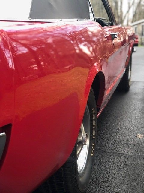 1966 poppy red Ford Mustang Convertible
