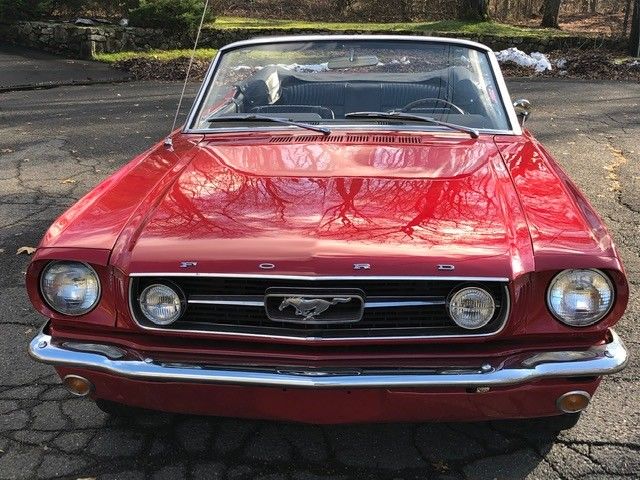1966 poppy red Ford Mustang Convertible