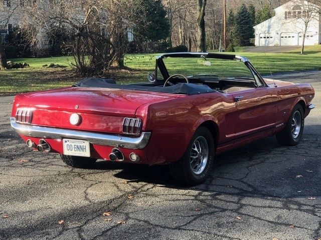1966 poppy red Ford Mustang Convertible