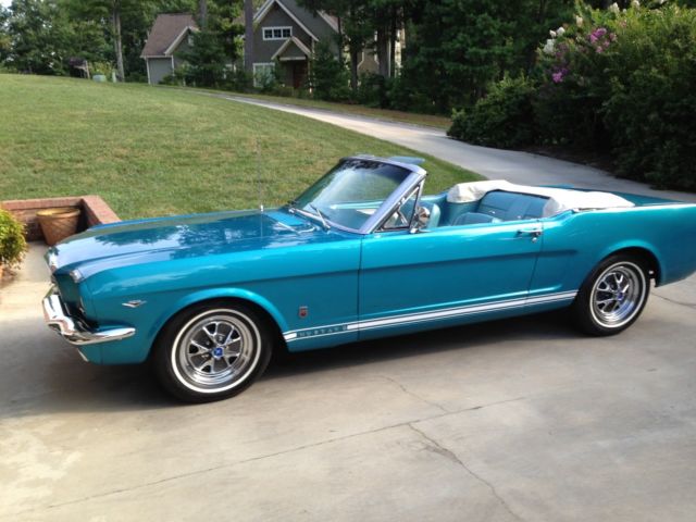 1966 Twilight Turquoise Ford Mustang Convertible