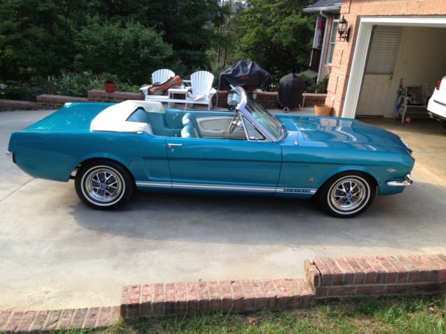 1966 Twilight Turquoise Ford Mustang Convertible