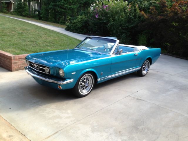 1966 Twilight Turquoise Ford Mustang Convertible