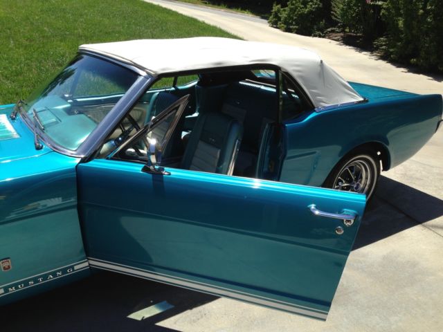 1966 Twilight Turquoise Ford Mustang Convertible