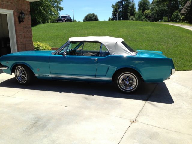 1966 Twilight Turquoise Ford Mustang Convertible