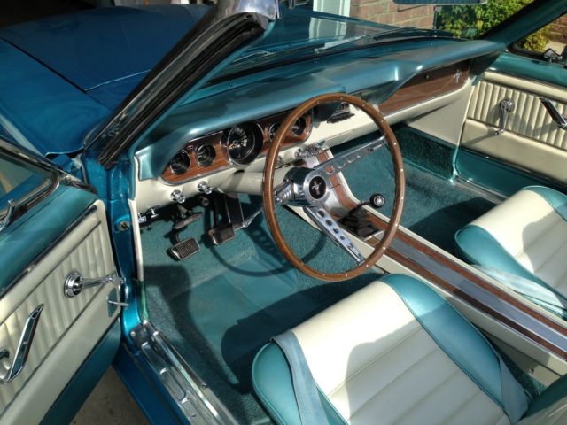1966 Twilight Turquoise Ford Mustang Convertible