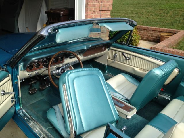 1966 Twilight Turquoise Ford Mustang Convertible