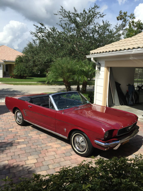 1966 Burgundy Ford Mustang U/K