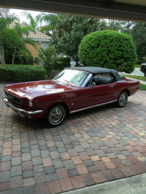 1966 Red Ford Mustang Convertible