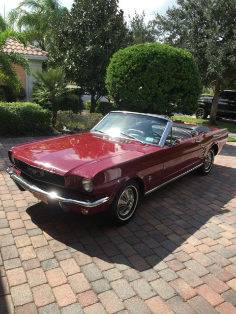 1966 Burgundy Ford Mustang U/K