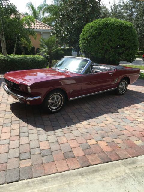 1966 Red Ford Mustang Convertible