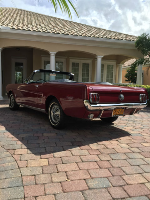 1966 Red Ford Mustang Convertible