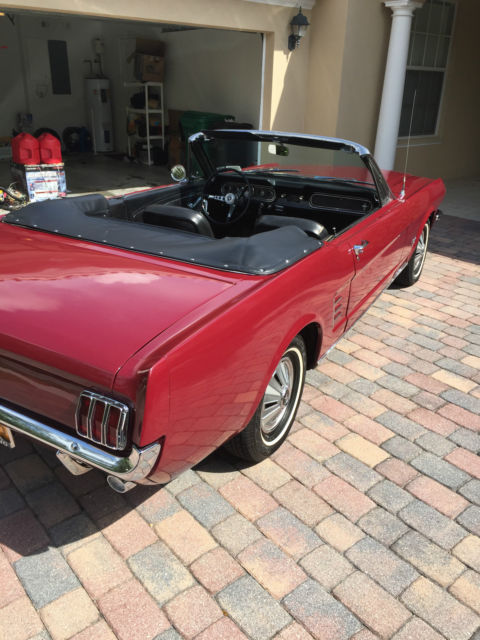 1966 Red Ford Mustang Convertible