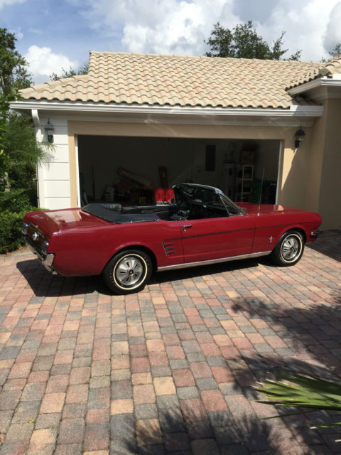 1966 Red Ford Mustang Convertible