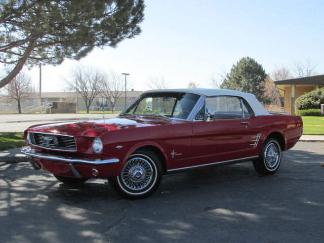 1966 Red Ford Mustang Convertible