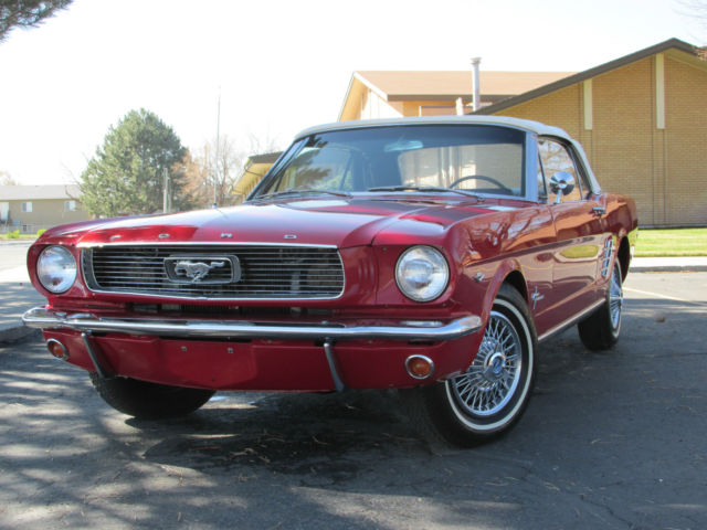 1966 Red Ford Mustang Convertible