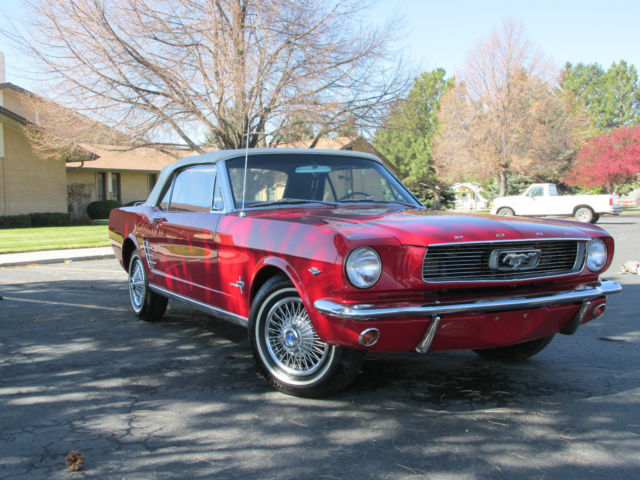1966 Red Ford Mustang Convertible