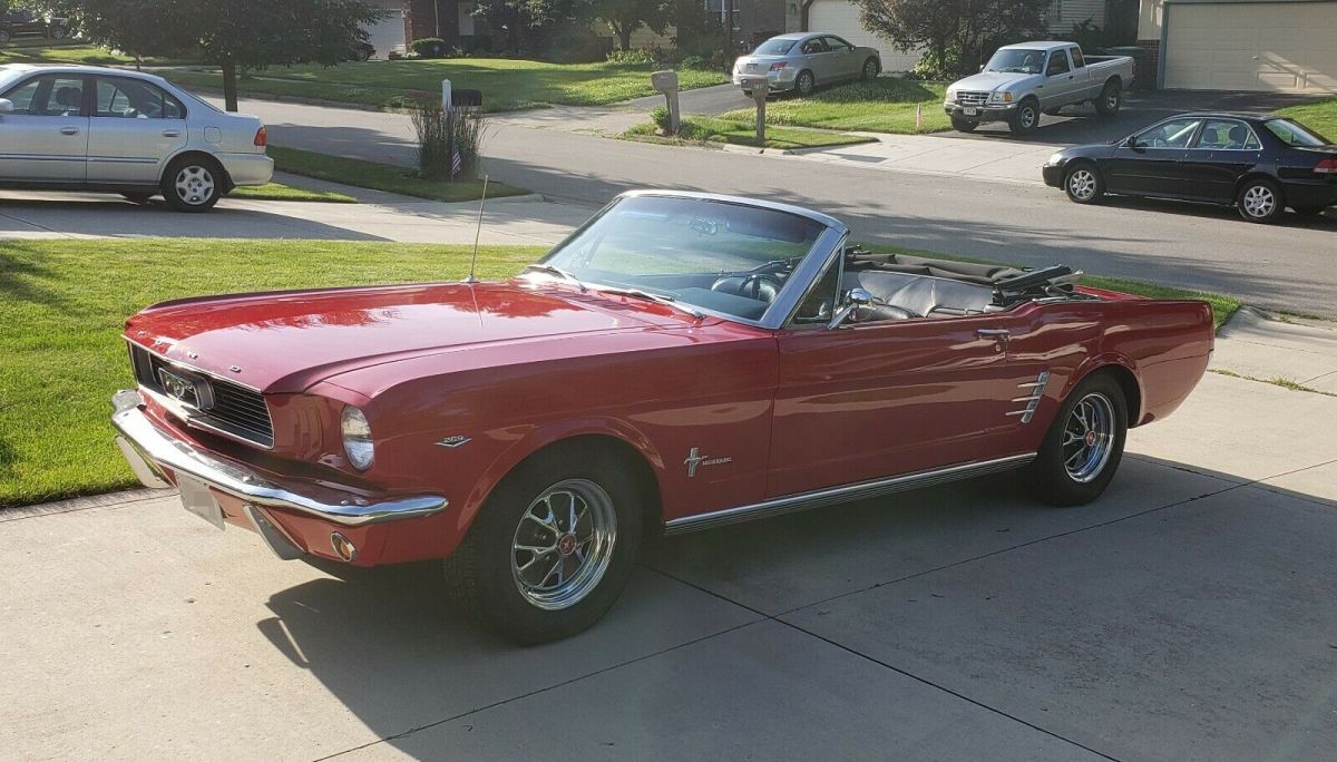 1966 Red Ford Mustang Convertible