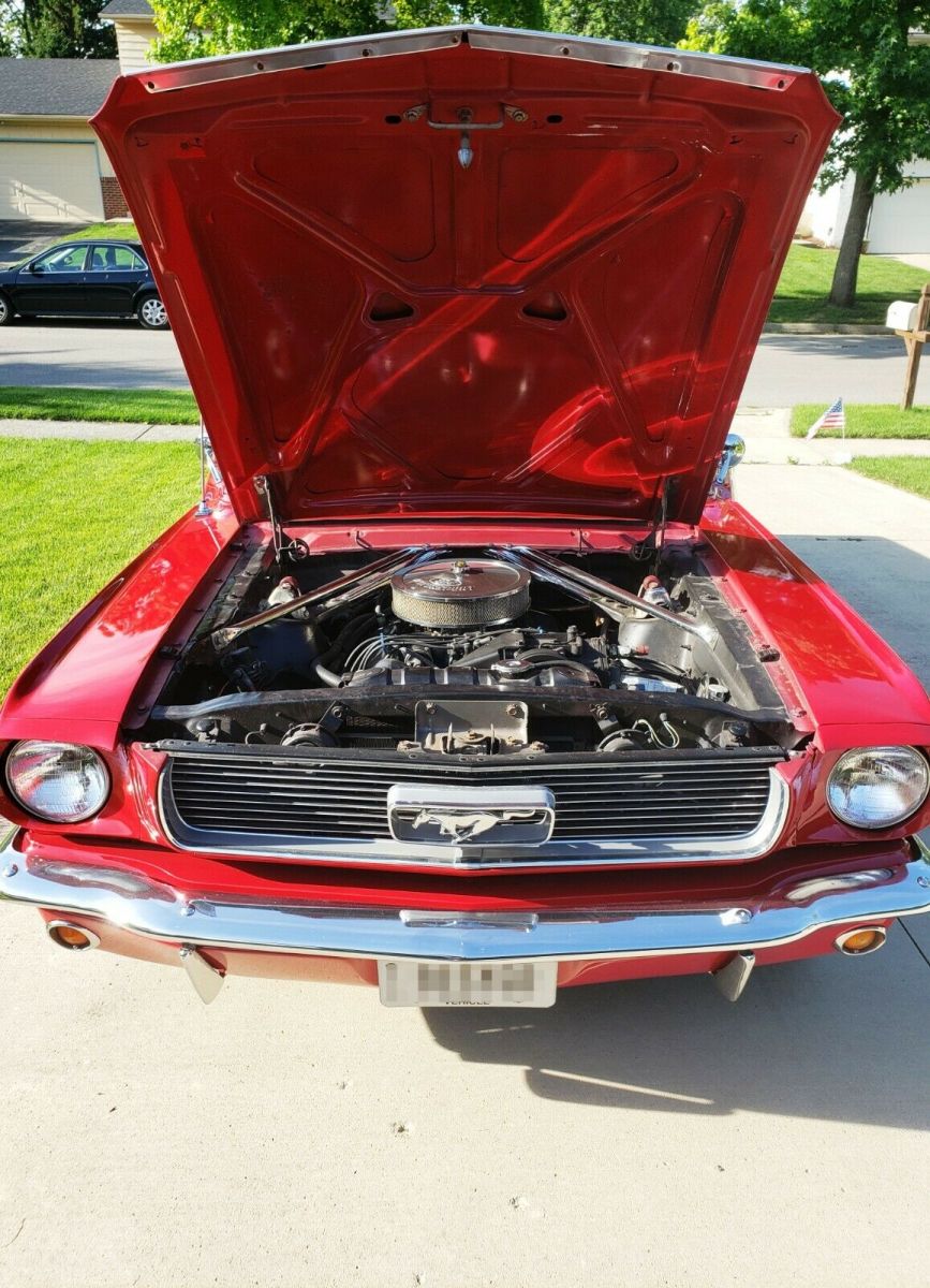1966 Red Ford Mustang Convertible