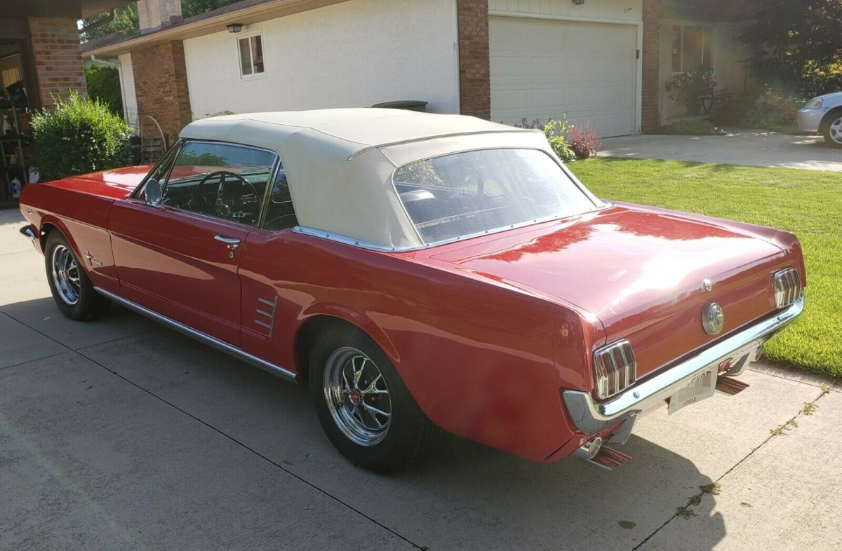 1966 Red Ford Mustang Convertible