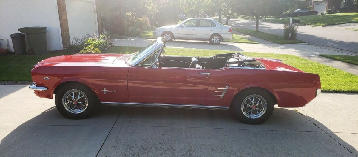 1966 Red Ford Mustang Convertible