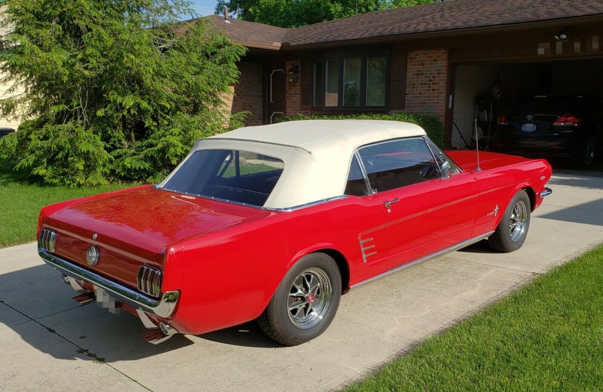 1966 Red Ford Mustang Convertible