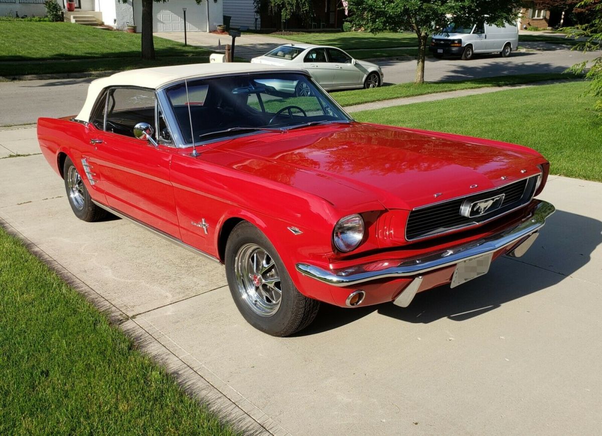 1966 Red Ford Mustang Convertible