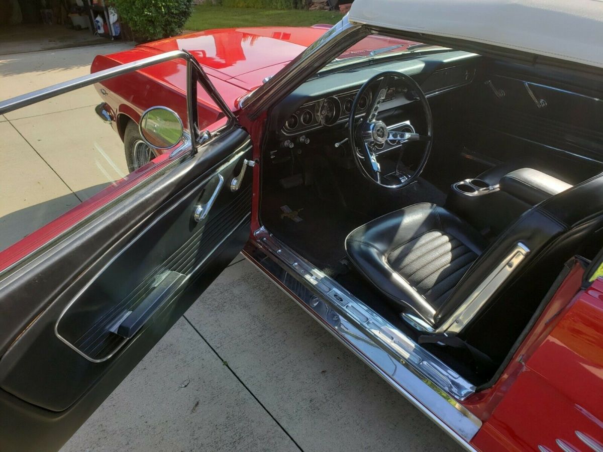 1966 Red Ford Mustang Convertible