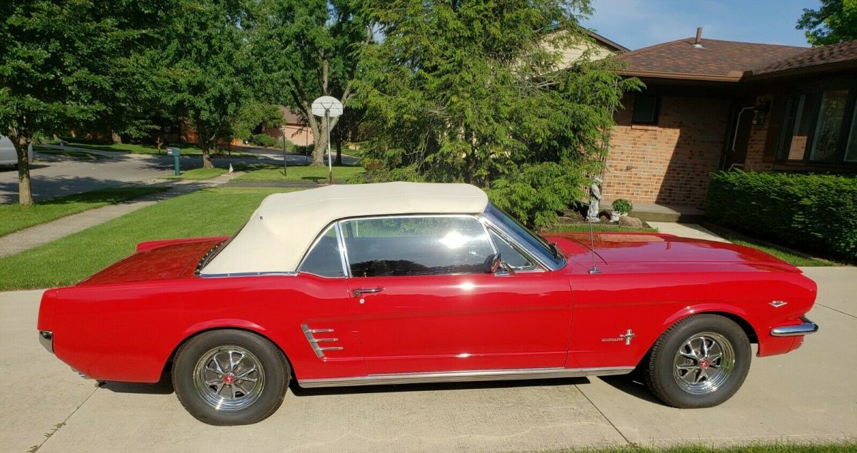 1966 Red Ford Mustang Convertible