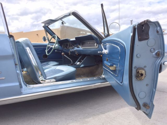 1966 blue Ford Mustang