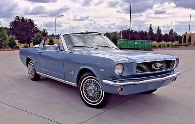 1966 blue Ford Mustang