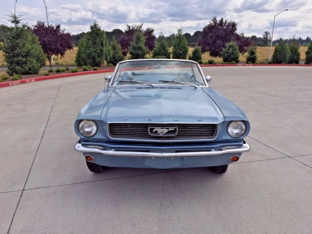 1966 blue Ford Mustang