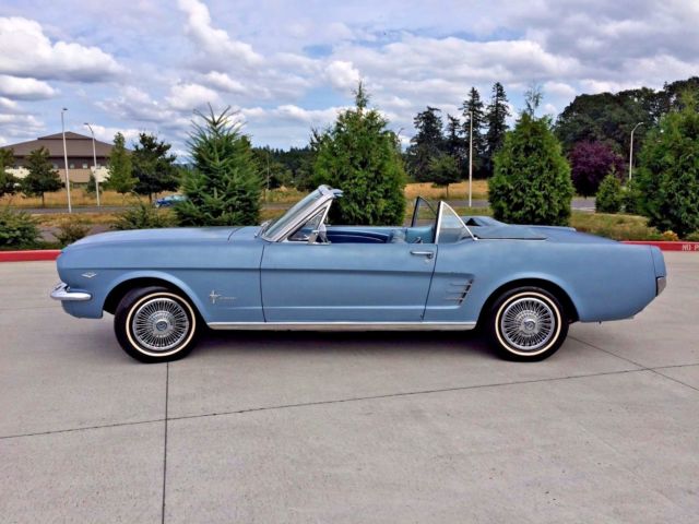1966 blue Ford Mustang