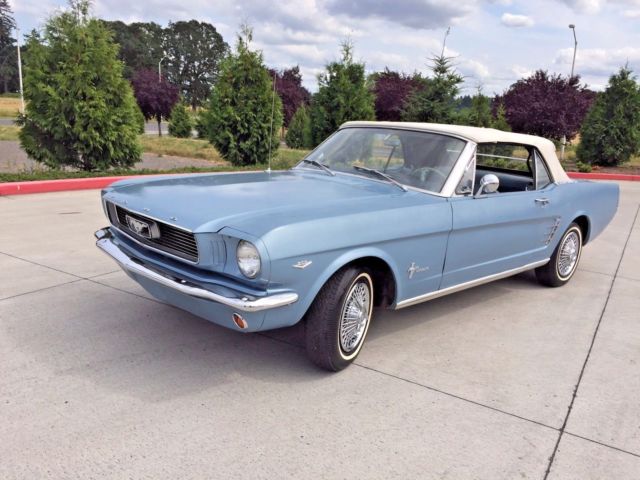 1966 blue Ford Mustang