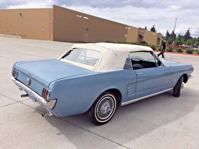 1966 blue Ford Mustang