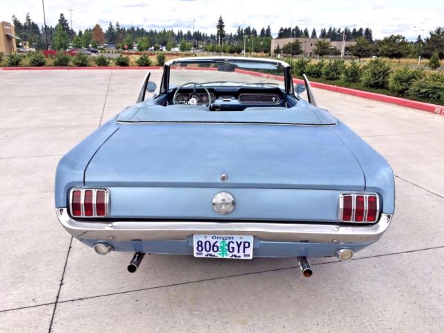 1966 blue Ford Mustang