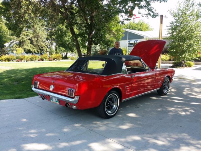 1966 Red Ford Mustang Convertible