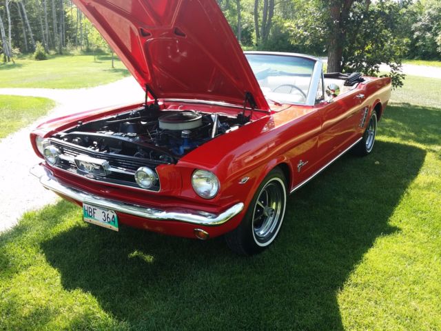 1966 Red Ford Mustang Convertible