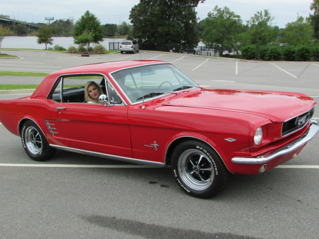 1966 Ford Mustang Coupe 289 V8 Automatic,Magnum 500's,Red ! in N.C. for ...